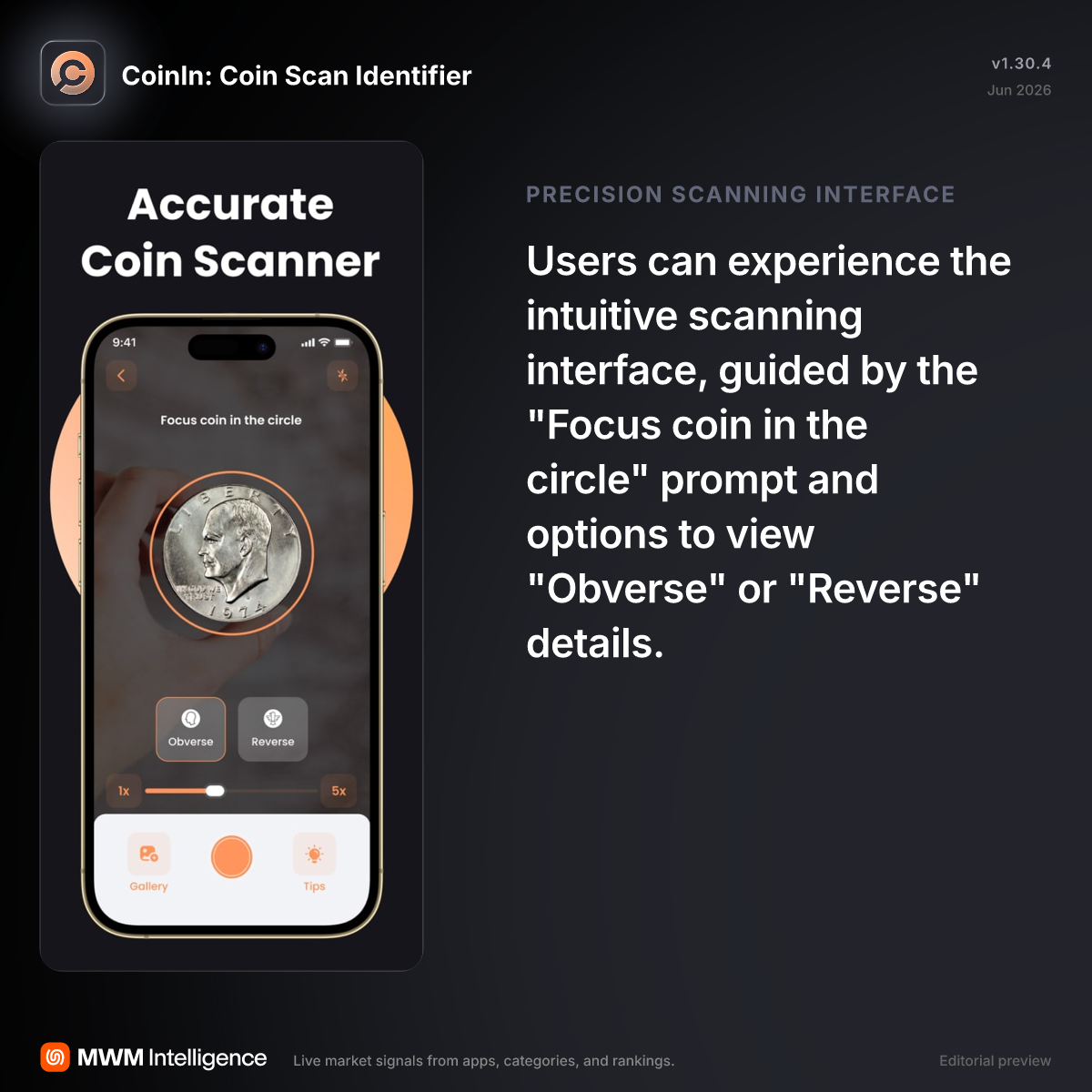 CoinIn: Coin Scan Identifier - Reference App | MWM