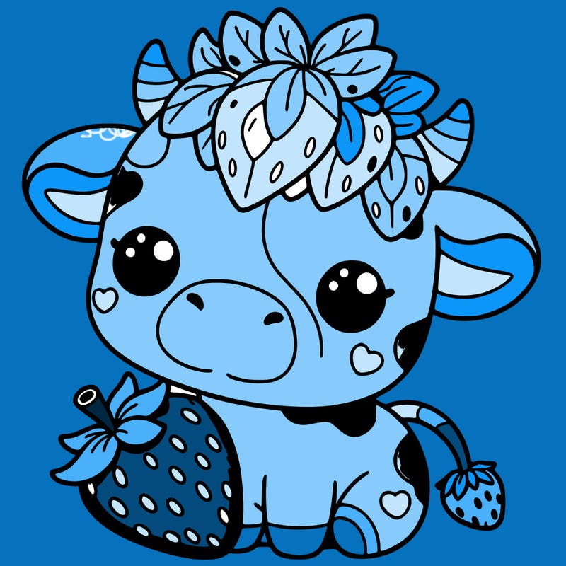cute strawberry cow