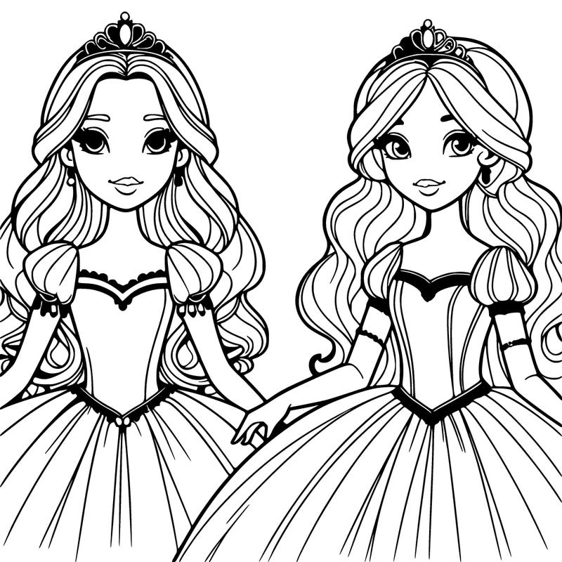 two elegant princess