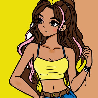girl in crop top