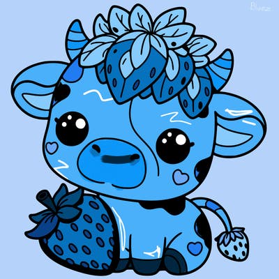 cute strawberry cow