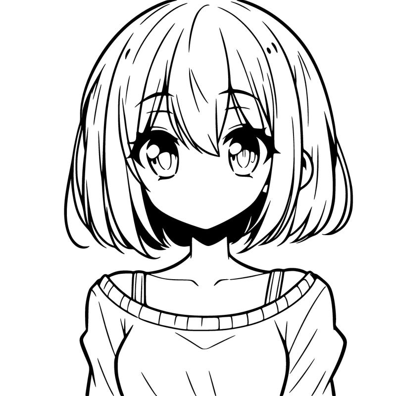 anime girl with short hair