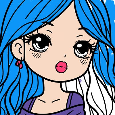 girl with lips