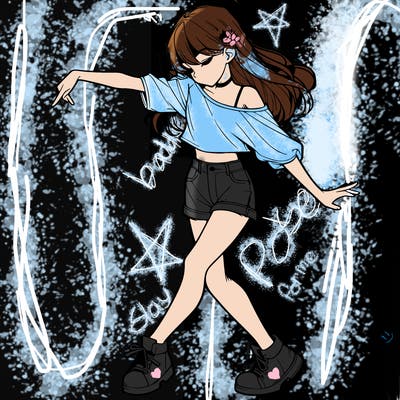 realistic girl danceing