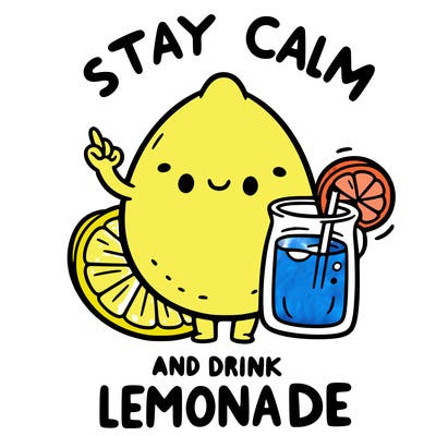 stay calm and drink lemonade