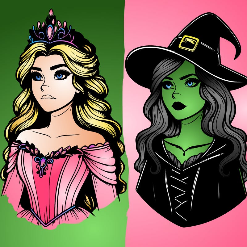 princess and witch realistic
