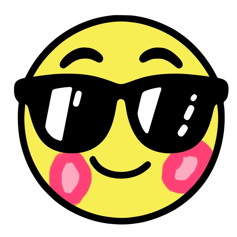 emoji with sunglasses
