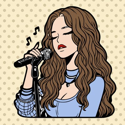 realistic female singer