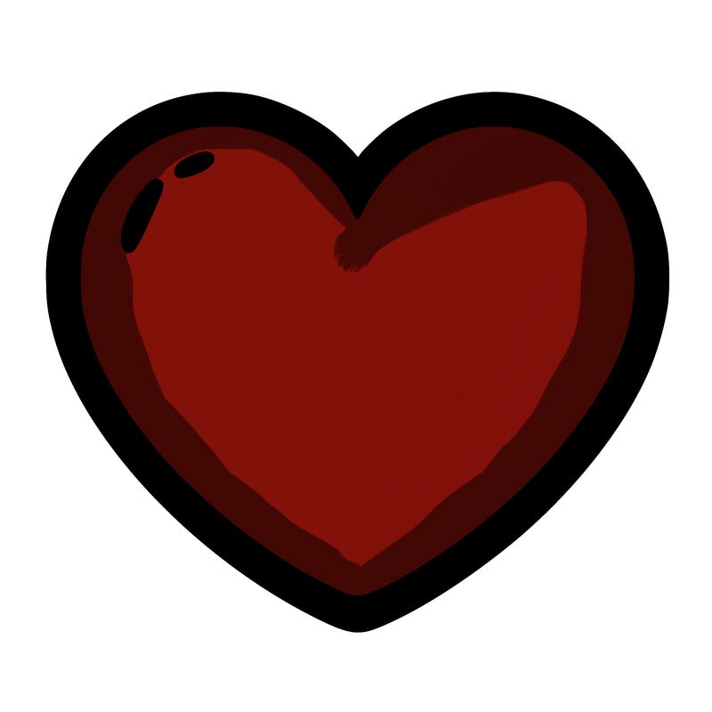 a blank heart