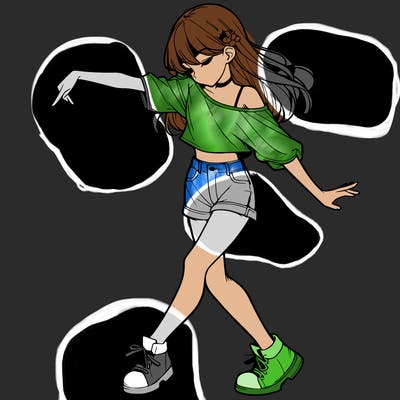 realistic girl danceing