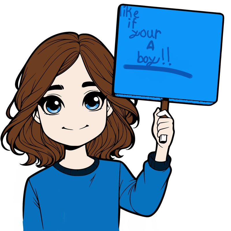 realistic girl holding up a sign