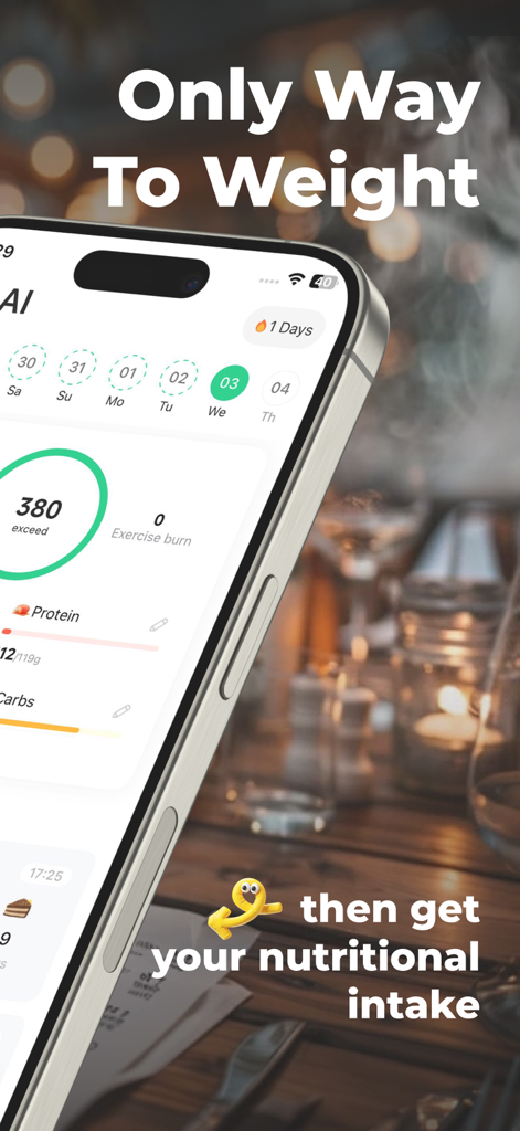 KCal AI:CalorieTracker&Counter - KCal AIアプリのインターフェース。毎日のカロリーとマクロ栄養素の摂取量追跡を表示。