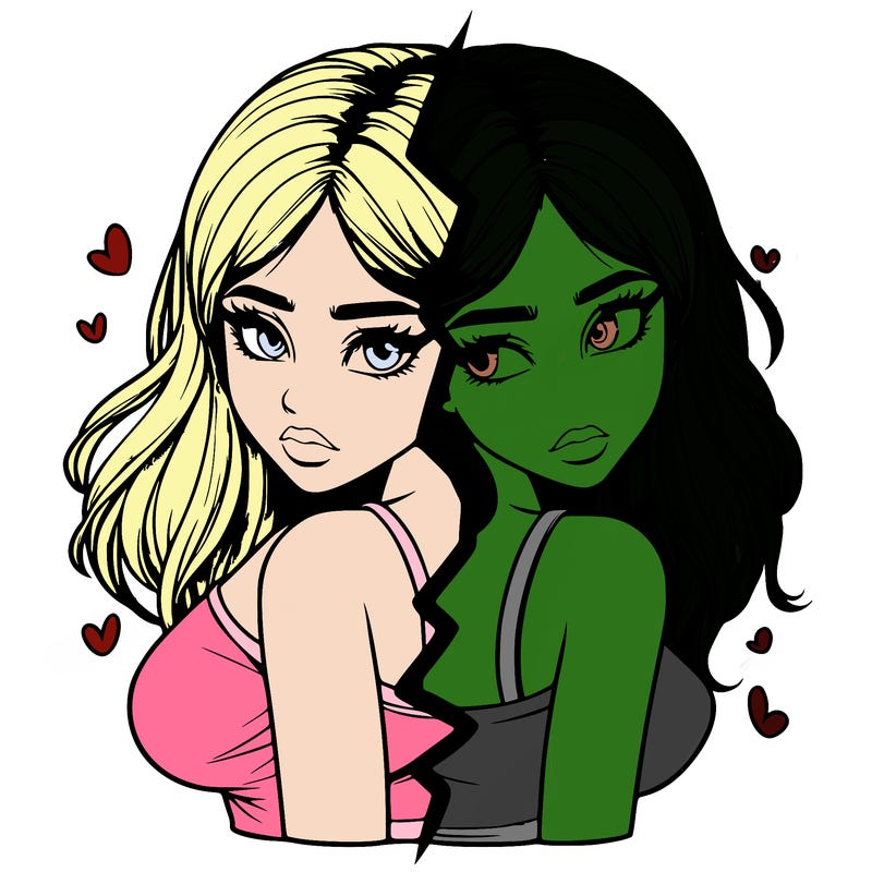 realistic girl split