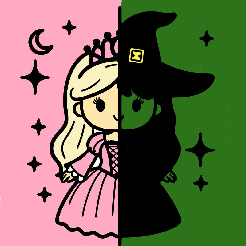 split princess and witch