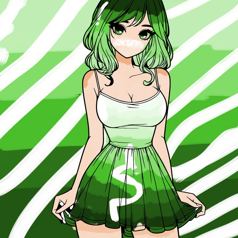 realistic girl in short dress