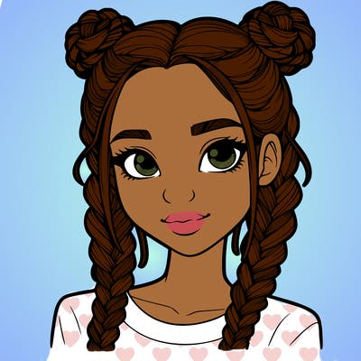 realistic girl with braids
