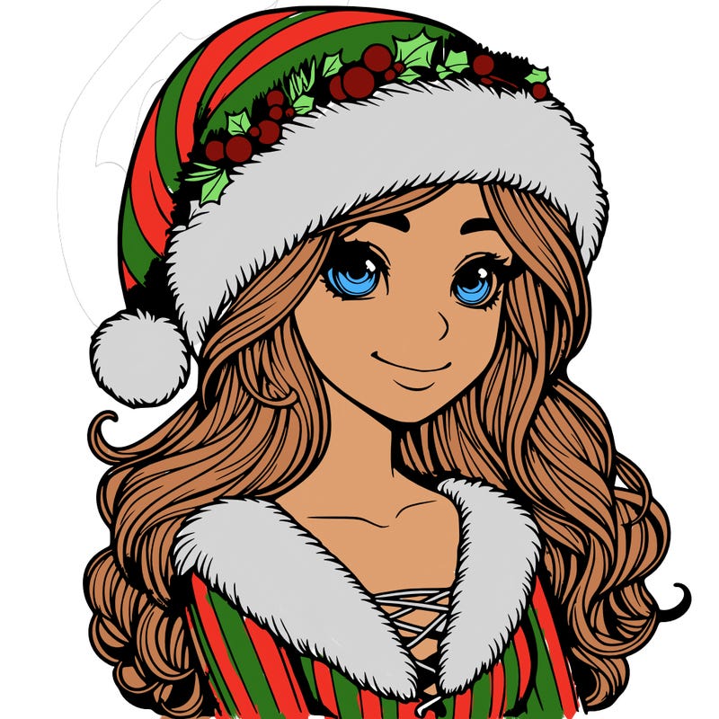 realistic christmas  girl