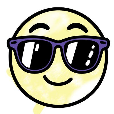 emoji with sunglasses