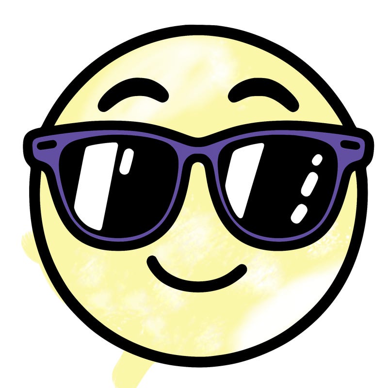 emoji with sunglasses
