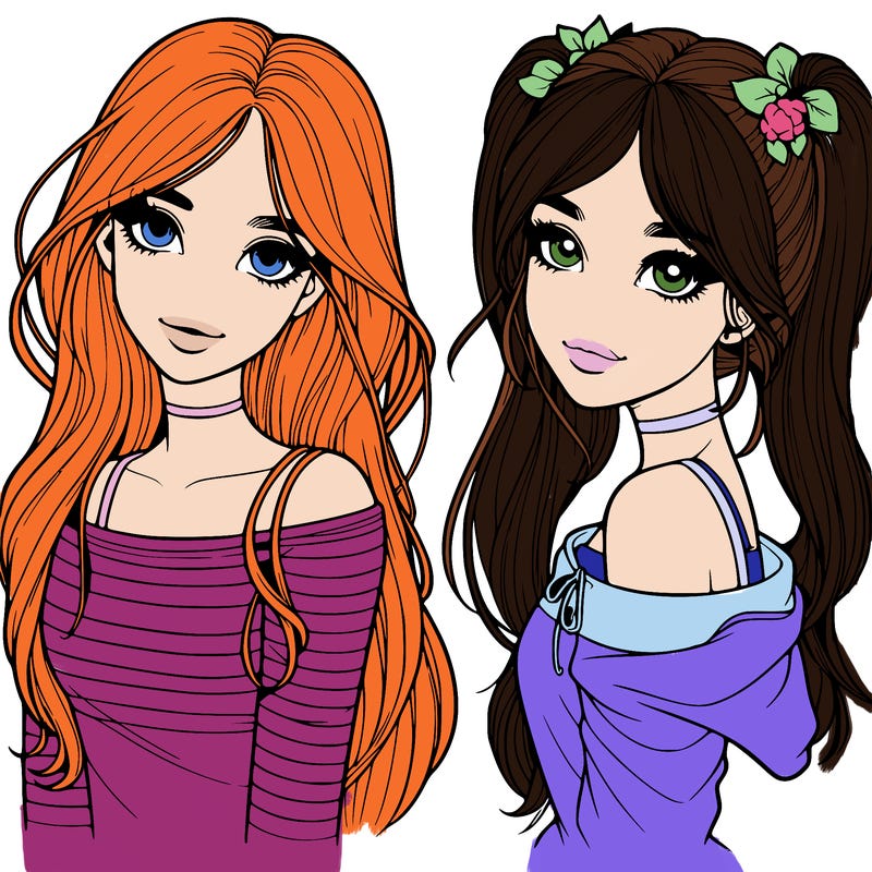 two realistic girls