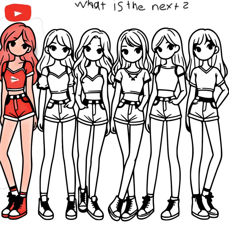 a group of girls wearing crop tops and shorts