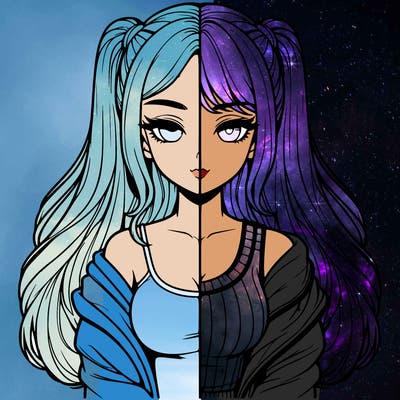 realistic girl split