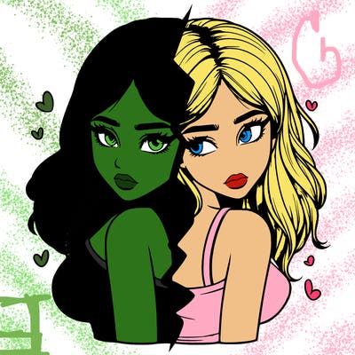 realistic girl split