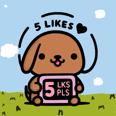 cute dog saying 5 likes pls