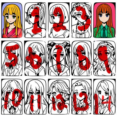 girls that look diffrent anime