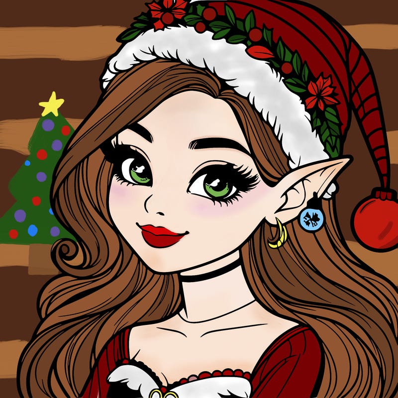 christmas girl elf realistic