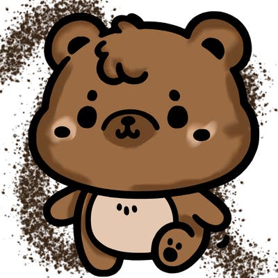 a simple cute little bear