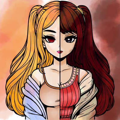 realistic girl split