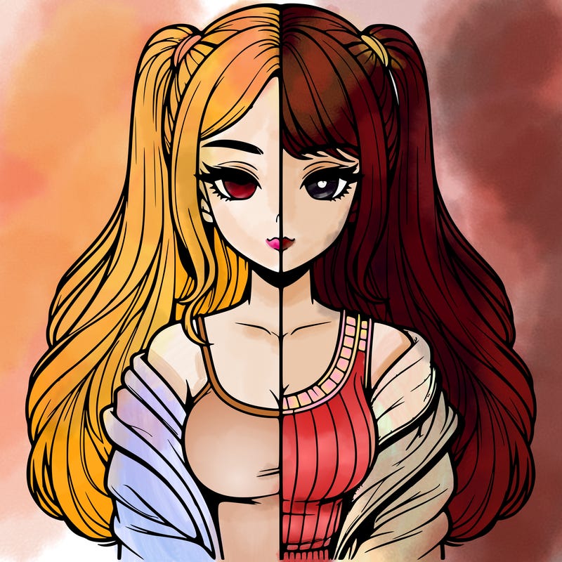 realistic girl split