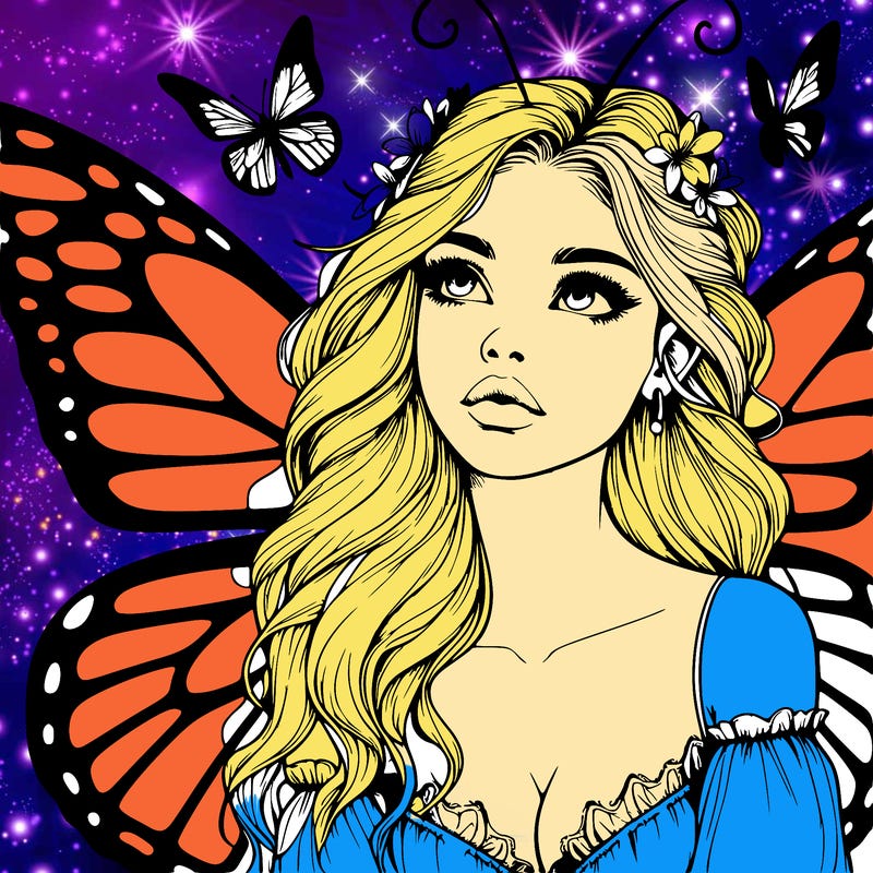 butterfly fairy realistic girl