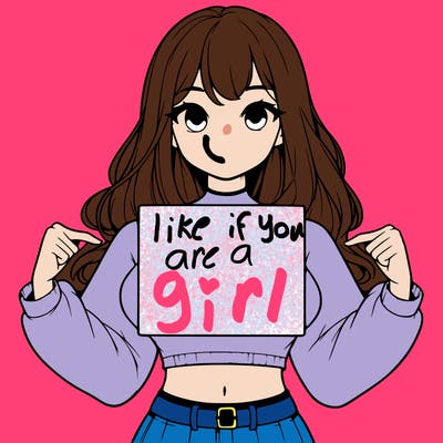 girl holding a blank sign in a long sleeve crop top