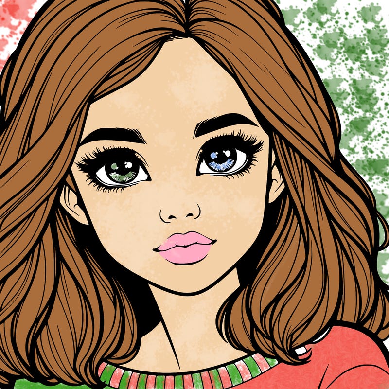 realistic girl whith cute eyes