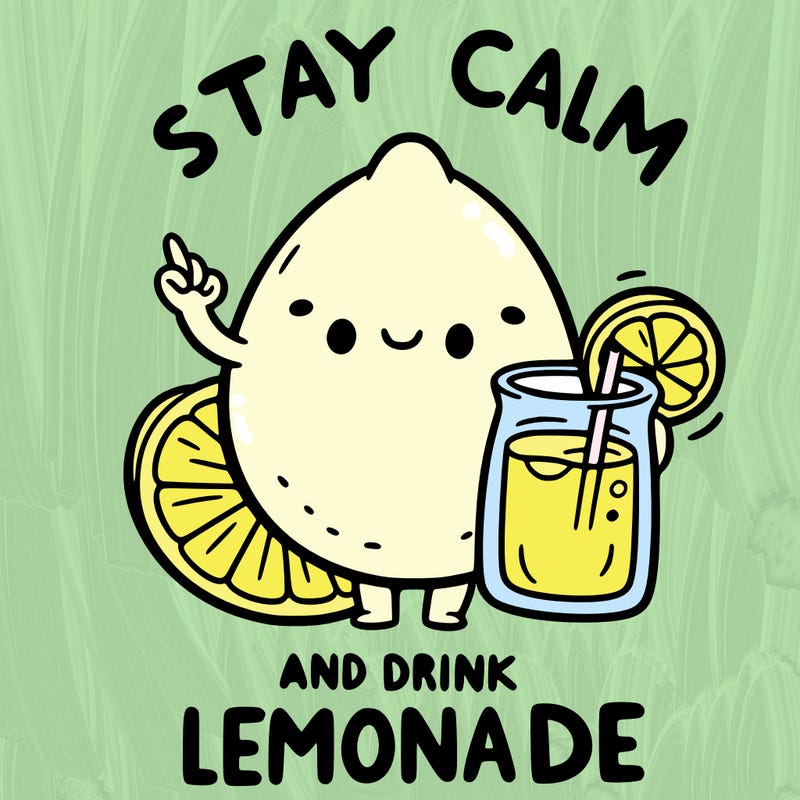 stay calm and drink lemonade