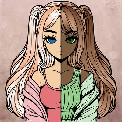 realistic girl split