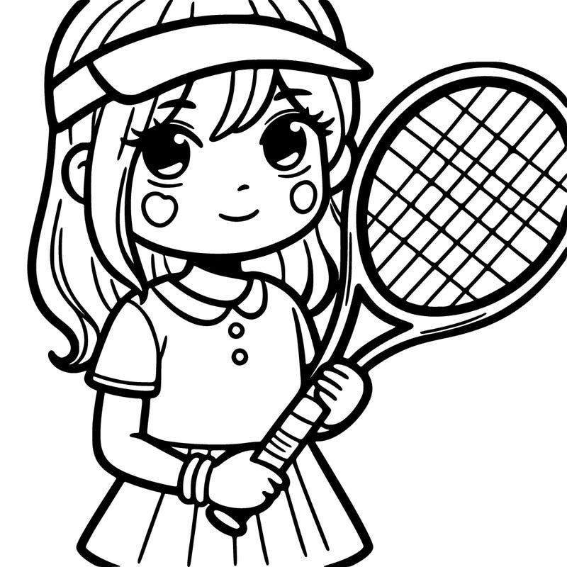 girl holding tennis racket
