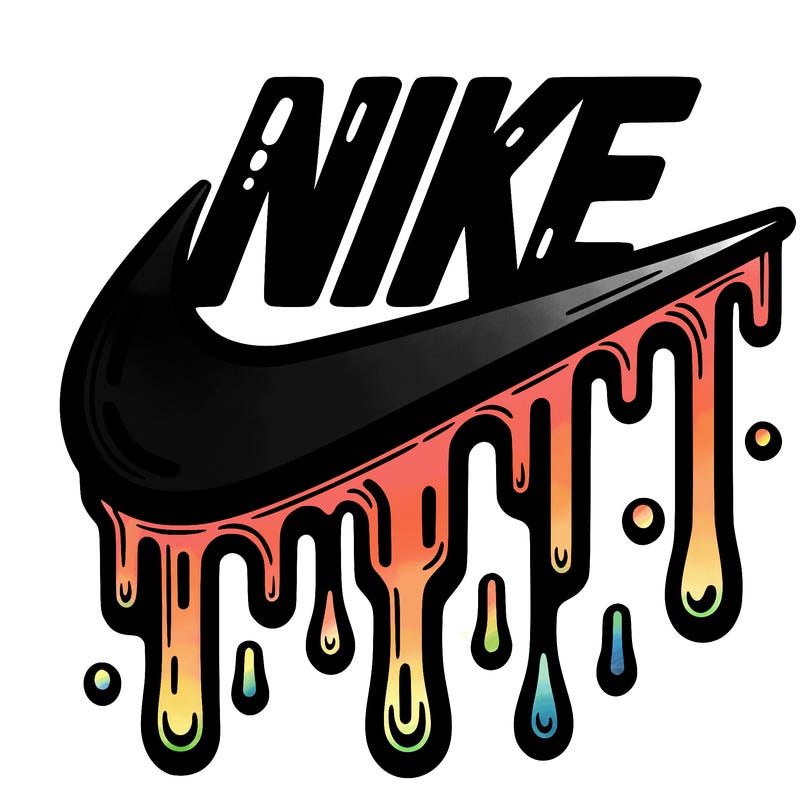 dripping nike logo