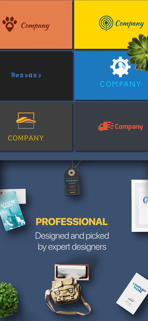 AI Logo Maker & Name Generator - A collection of professional logo designs and branding mockups for entrepreneurs