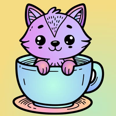 animal in a cup