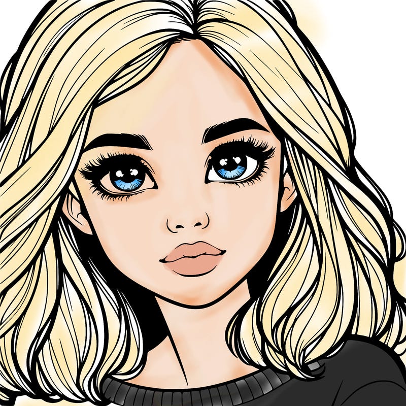 realistic girl whith cute eyes