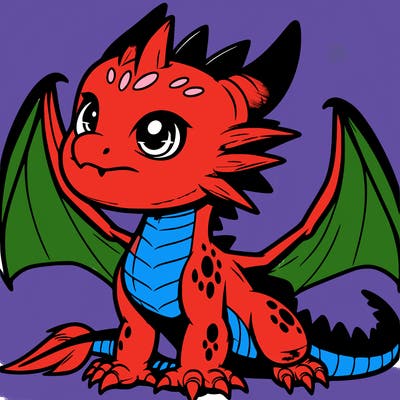 fierce baby night dragon