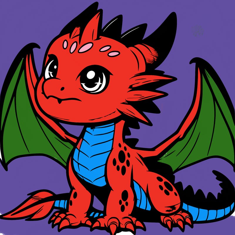 fierce baby night dragon
