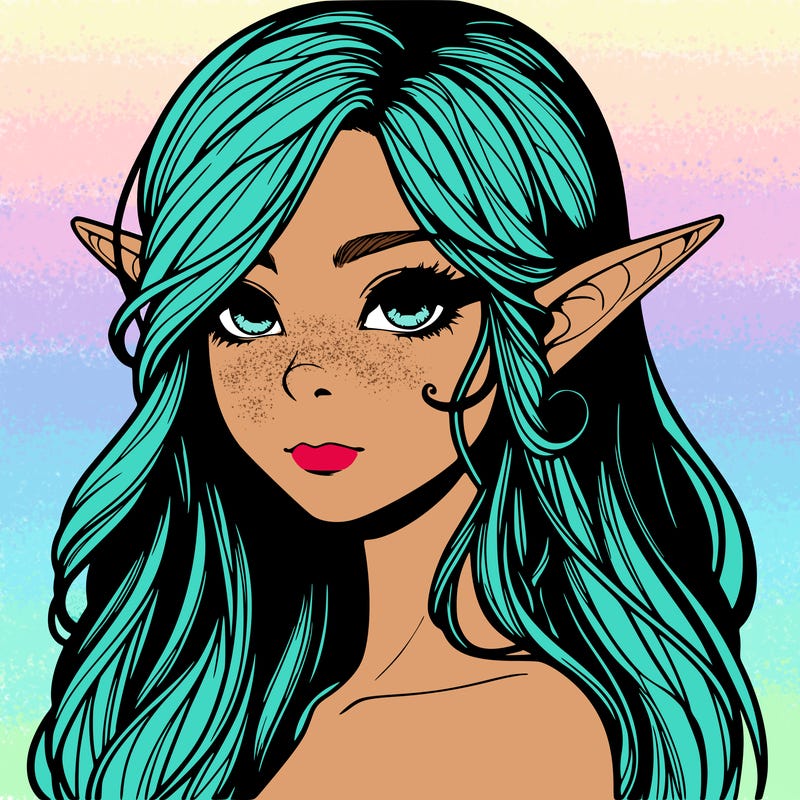 elf girl realistic dark fantasy