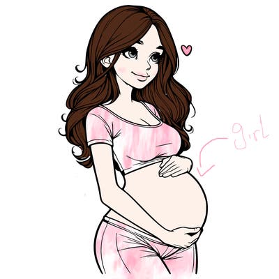 realistic pregnant girl