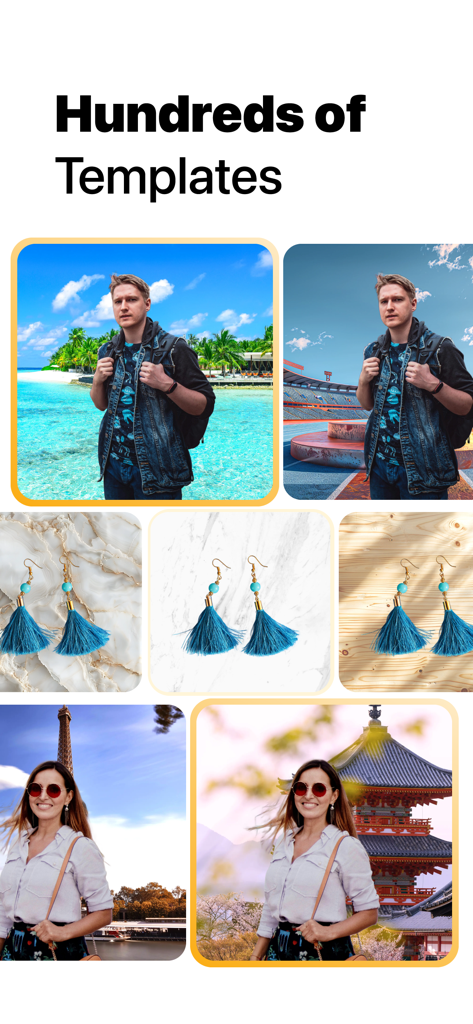 A variety of background templates for social media portraits and product photography