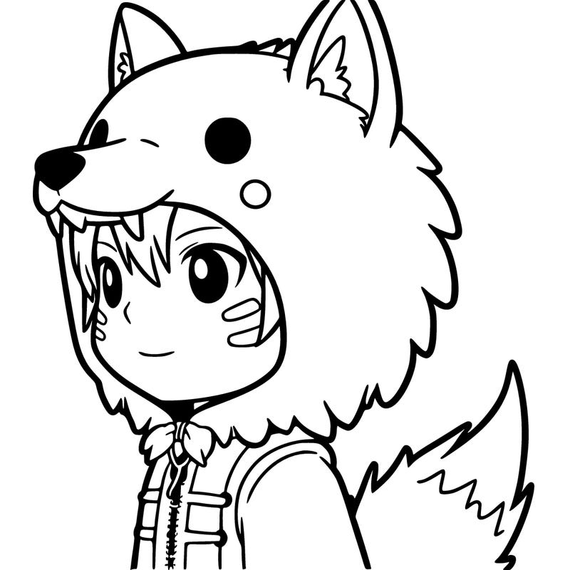 human in wolf costume