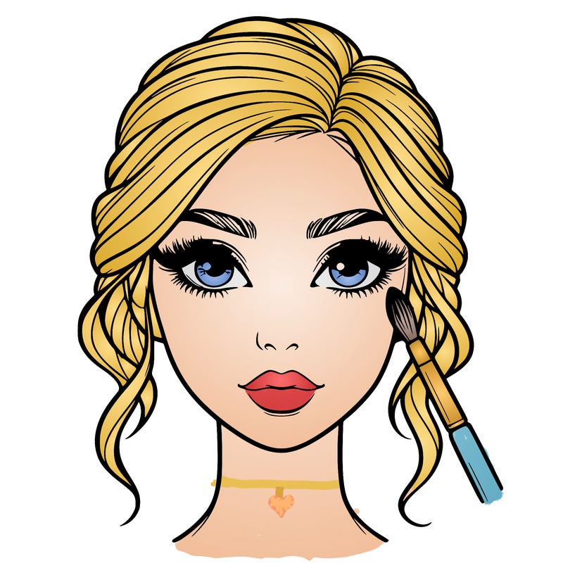 realistic person with makeup